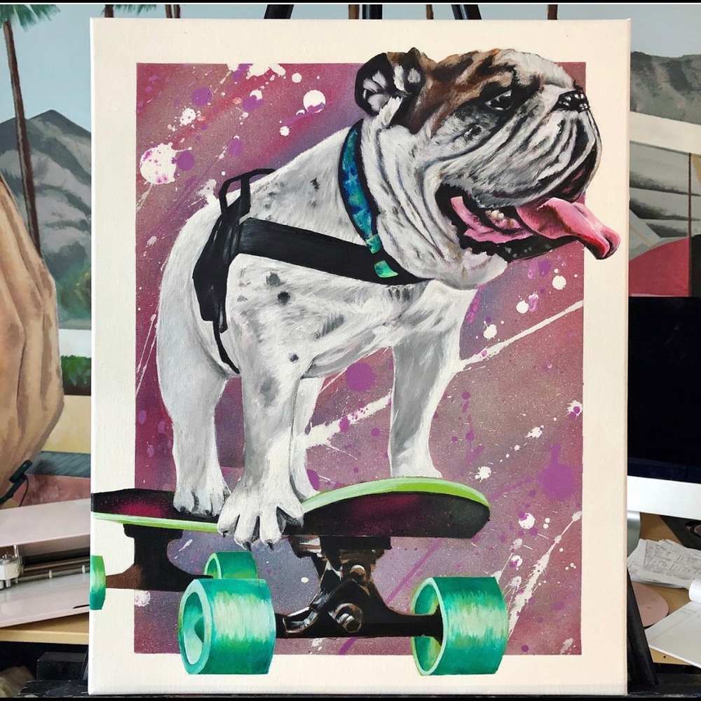 Custom canvas painting